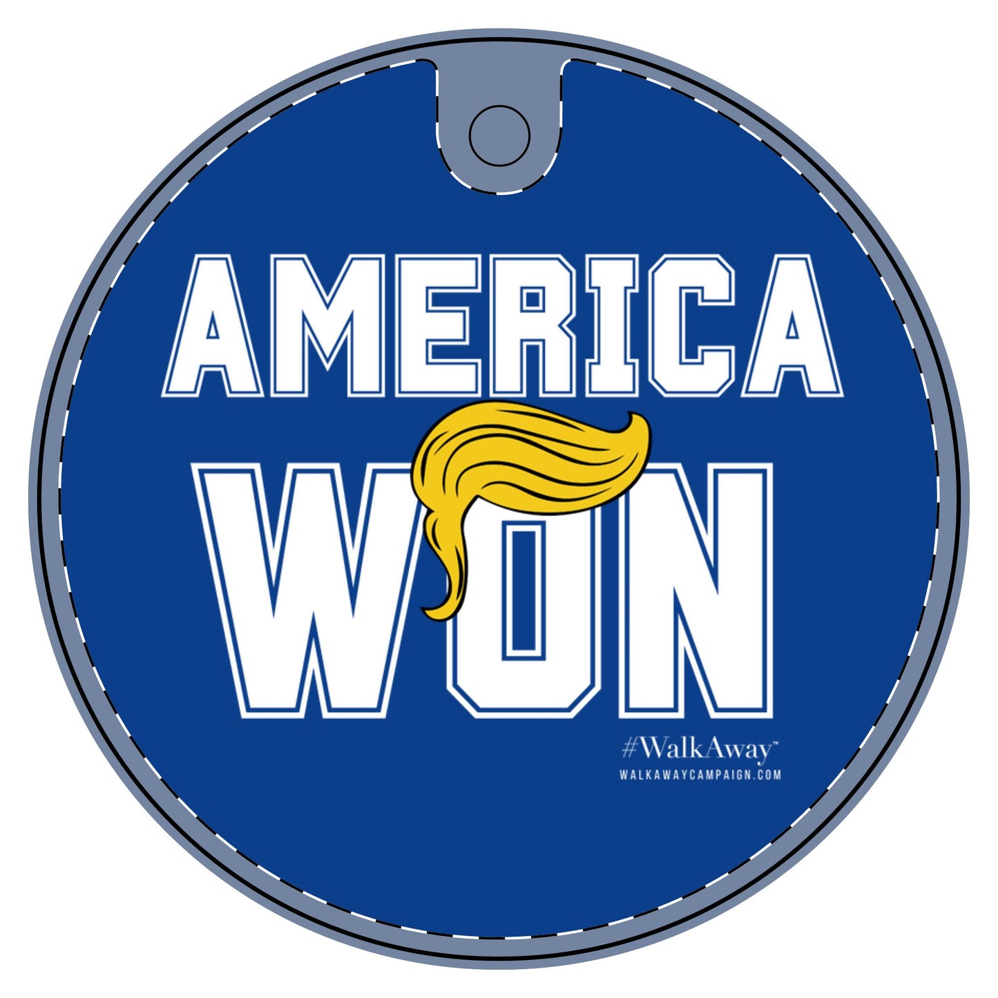 America Won Ceramic Ornament (Blue Background)
