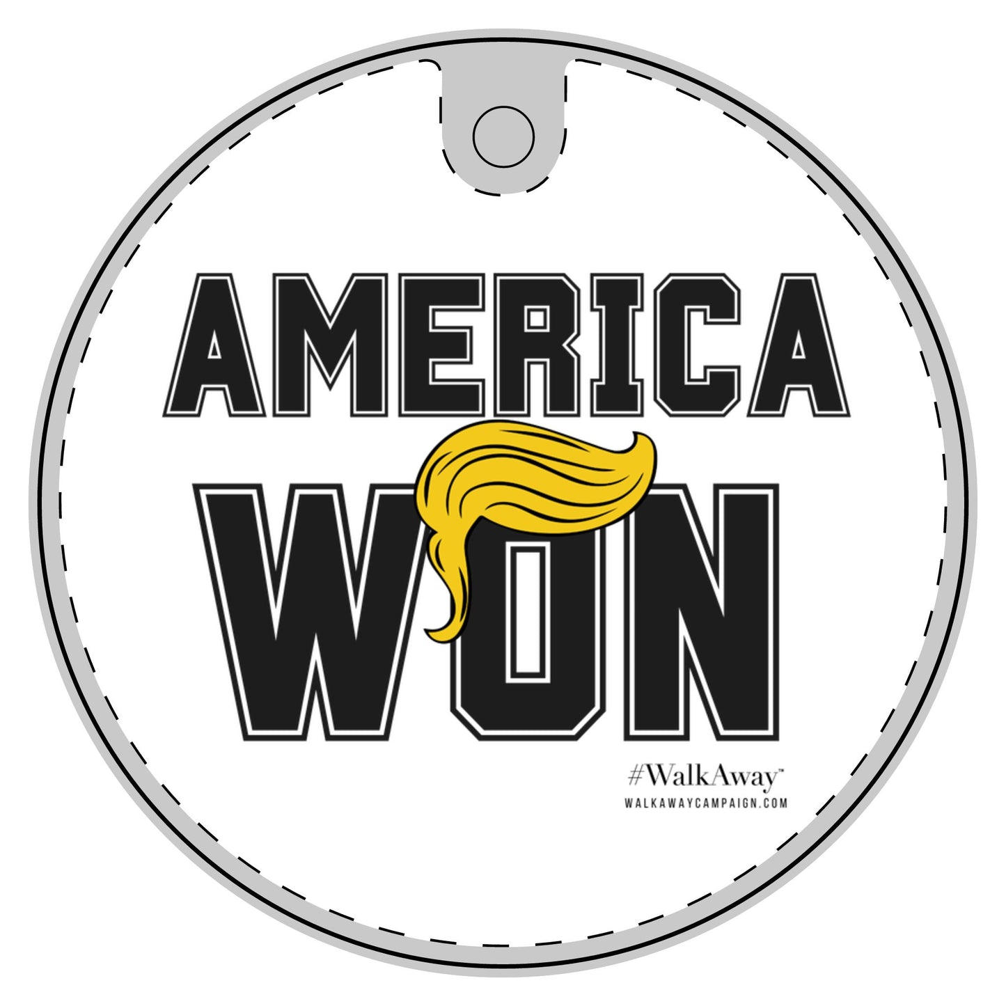 American Won Ceramic Ornament (White Background)