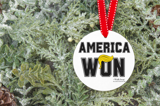 American Won Ceramic Ornament (White Background)