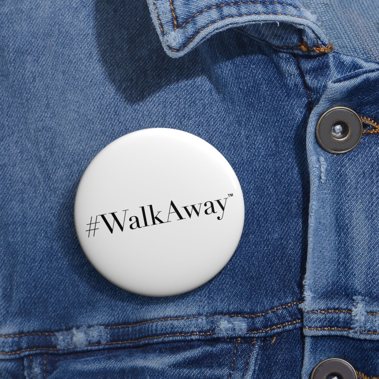 Classic WalkAway Pin Buttons (White)