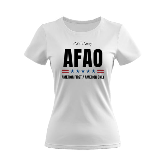 Women's AFAO: America First / America Only Tee