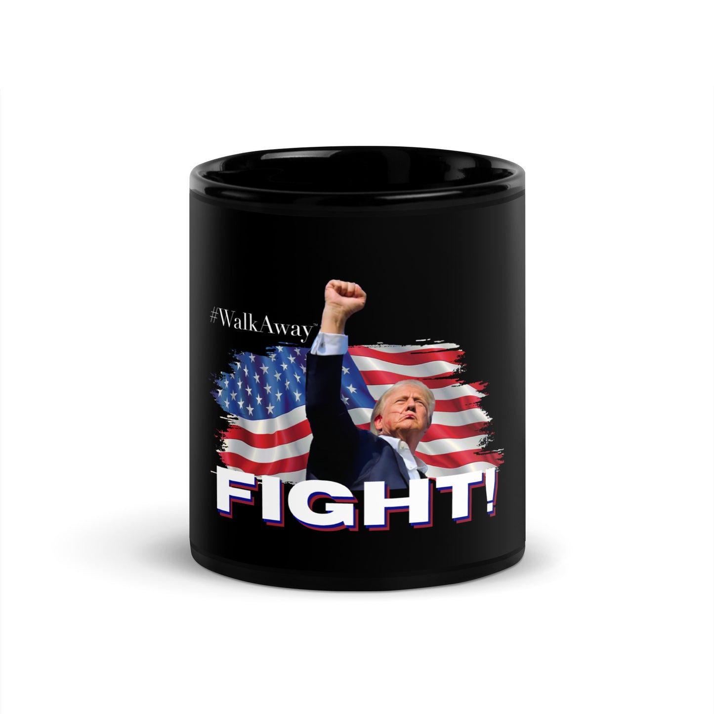 FIGHT! Black Glossy Mug