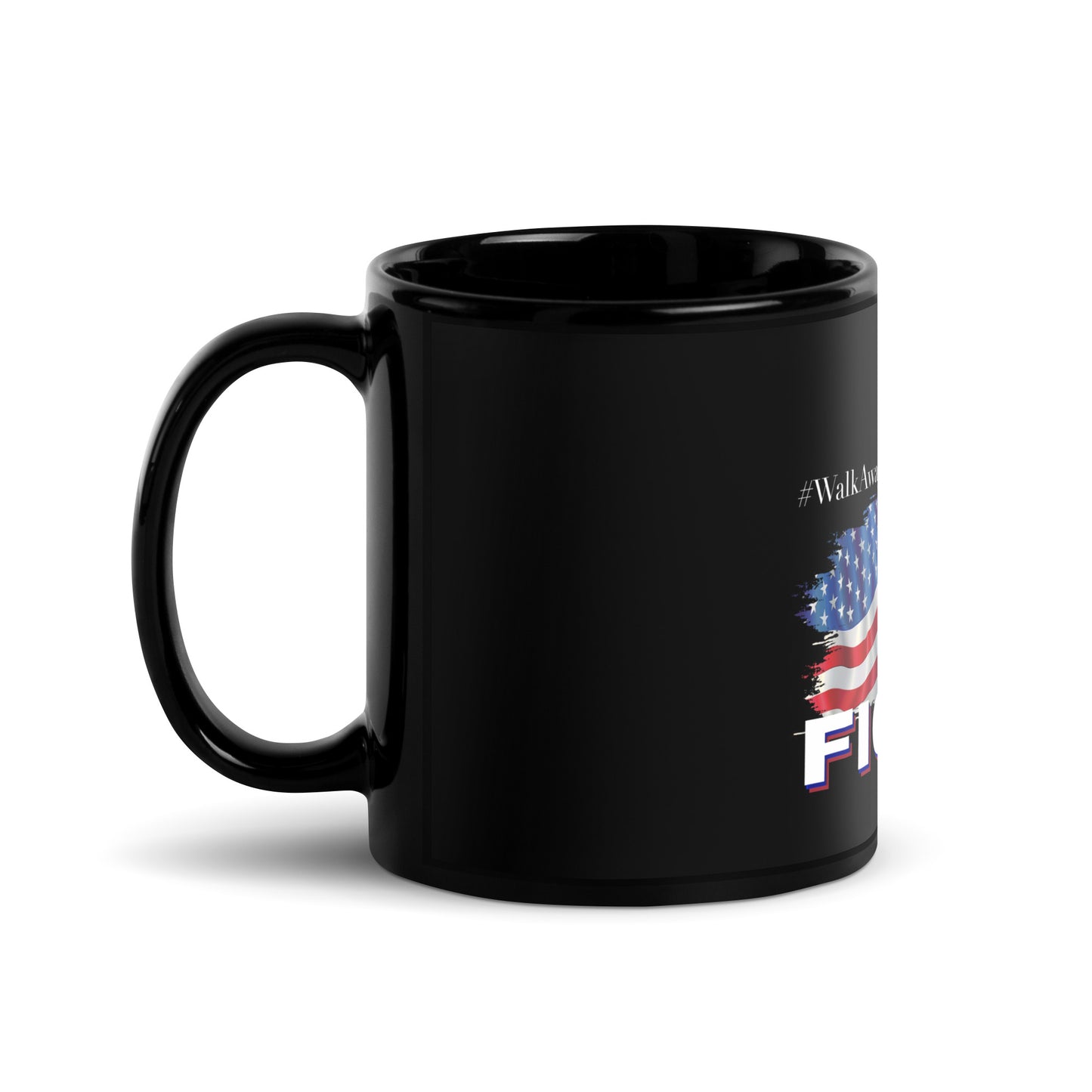 FIGHT! Black Glossy Mug