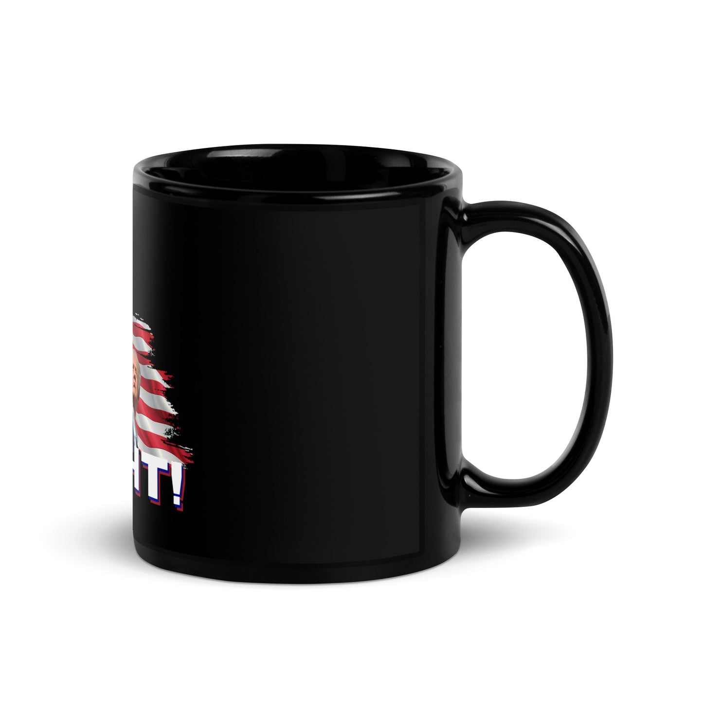 FIGHT! Black Glossy Mug