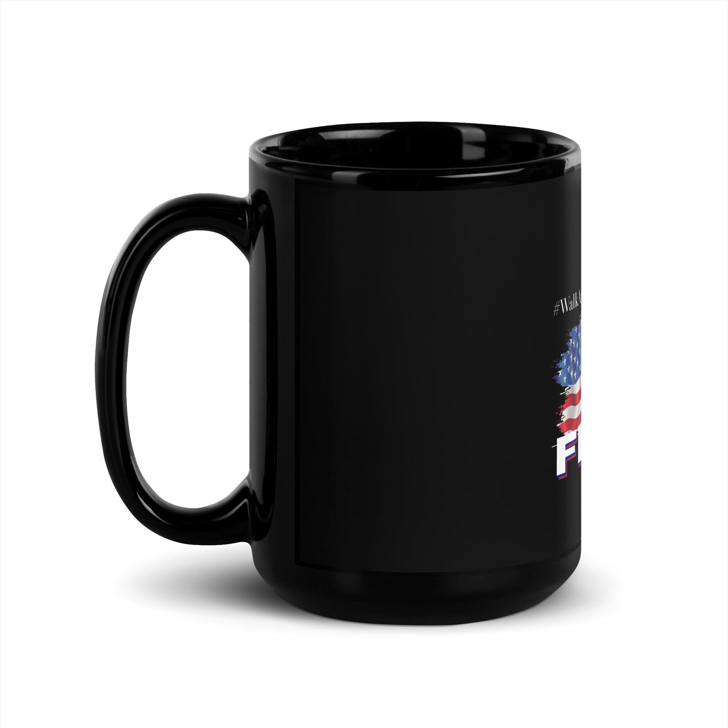 FIGHT! Black Glossy Mug