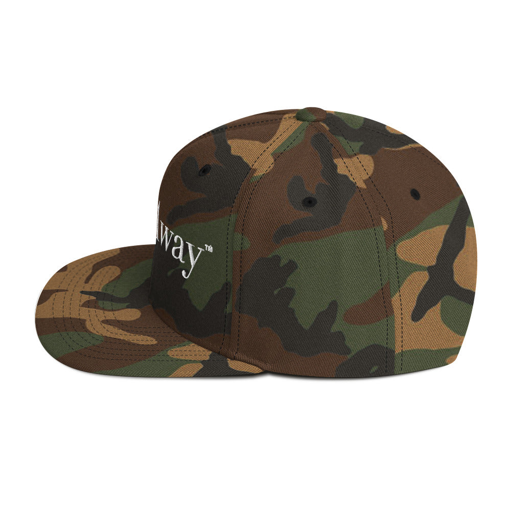 WalkAway Camo Snapback Hat (White)