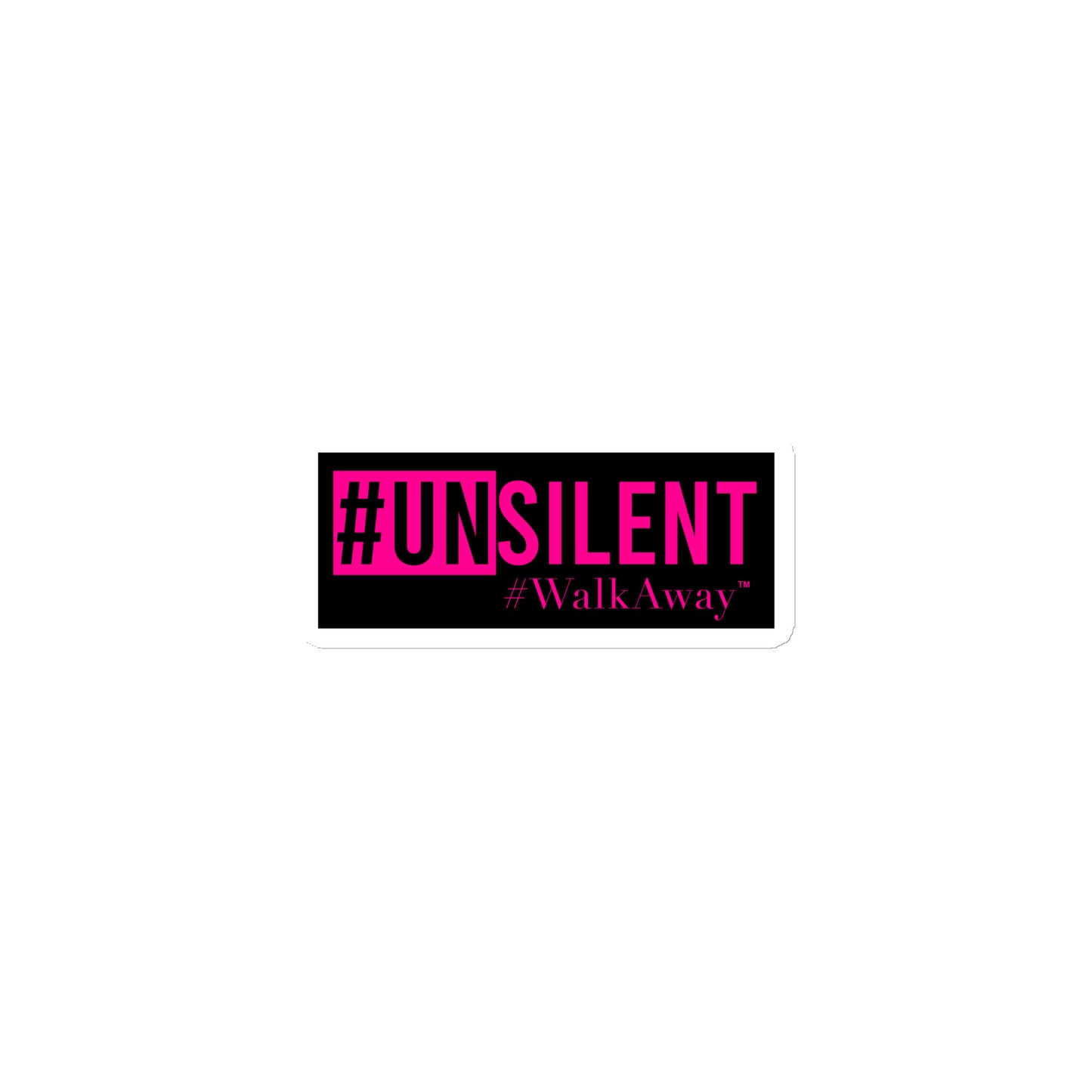 Pink Unsilent Magnet (Black Background)