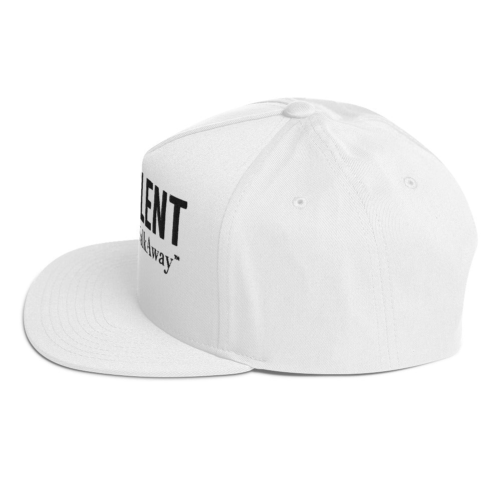 White Unsilent Snapback Hat