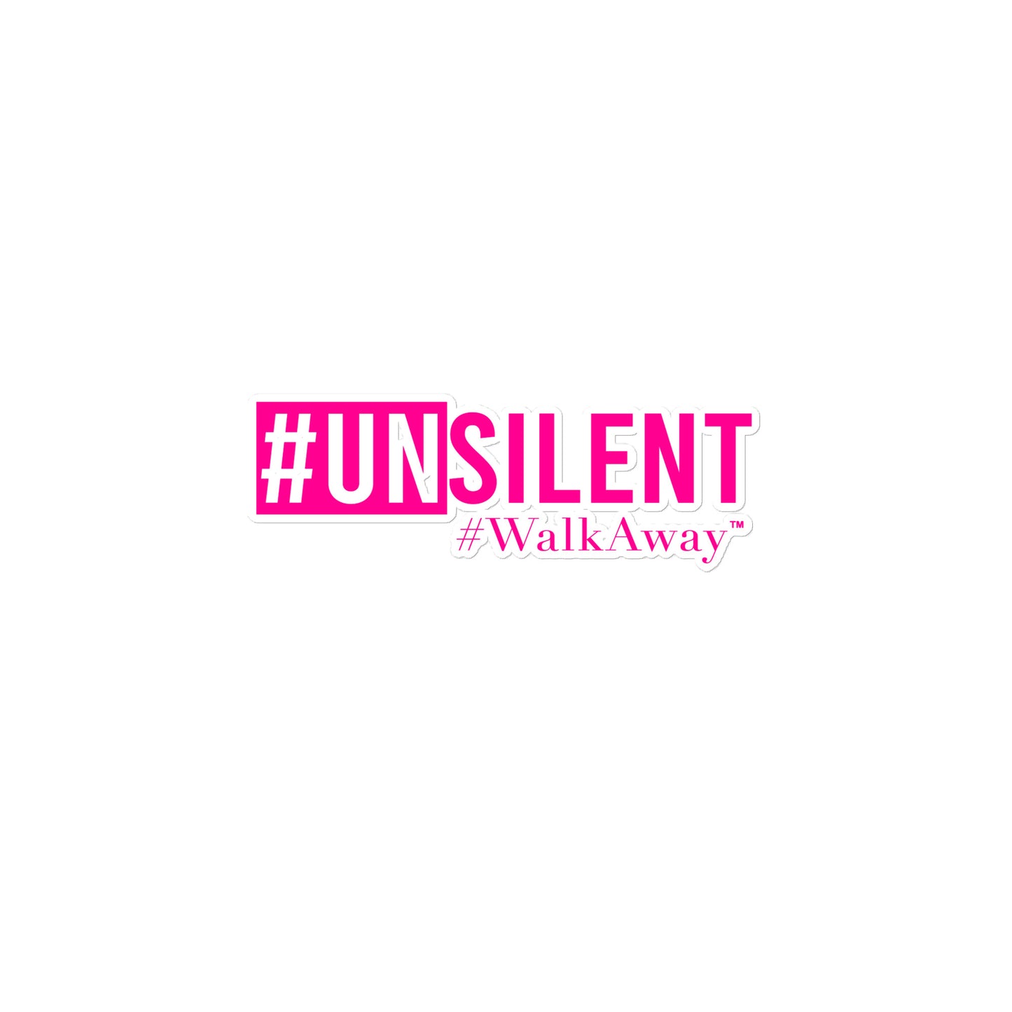 Neon Pink Unsilent Sticker