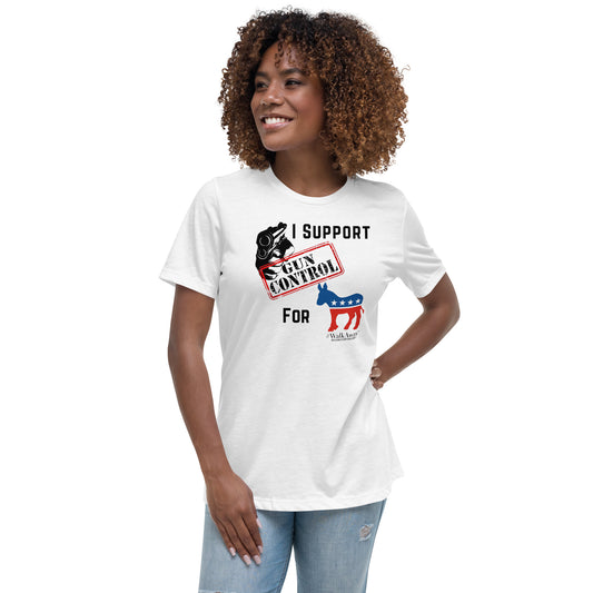 Women's Gun Control for Donkeys Tee